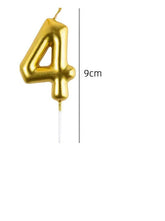 VELA NUMERO 4 DORADA